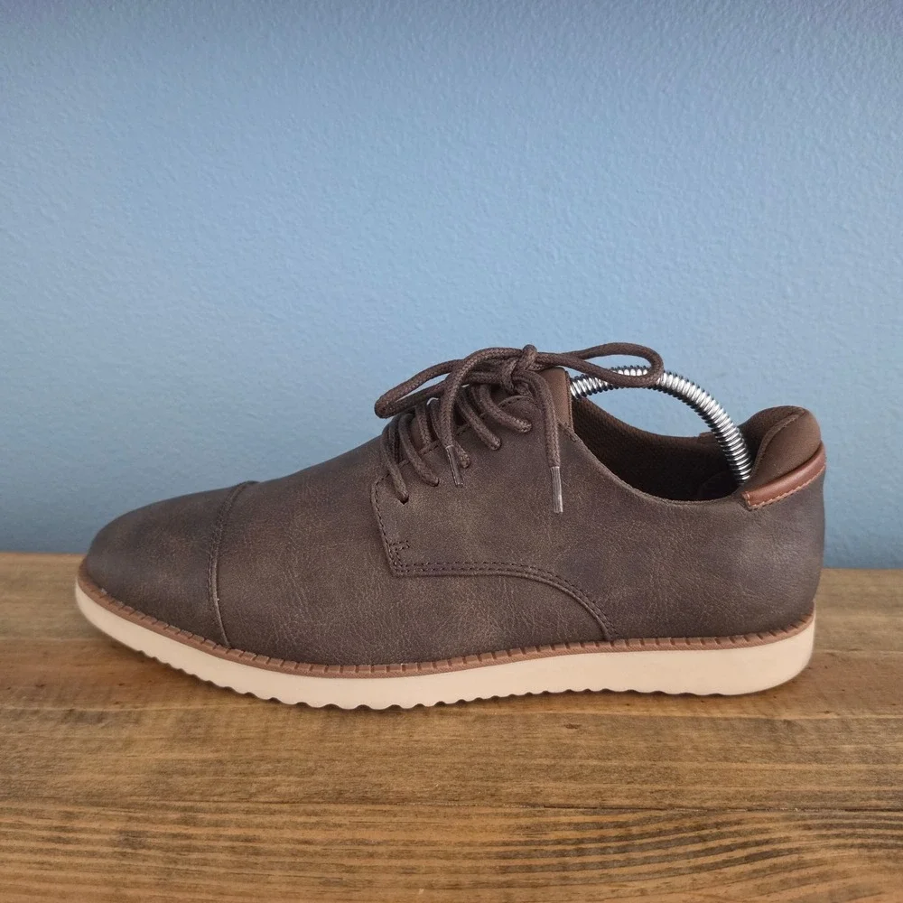 Dr. Scholls Mens Sync Cap Toe Oxford‎ Brown Dress Shoe Sneaker 9